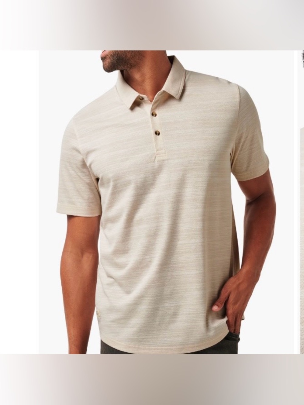 NWOT Travis Mathew West End Space Dye Polo Italian Sand Men’s Size XXL